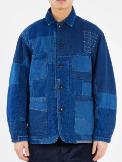 Blue Blue Japan - Patchwork Chore Coat in Indigo