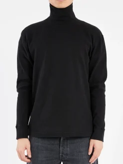 Blue Blue Japan - Teleco Stitch Turtleneck in Black