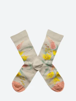 Bonne Maison - Abstract Print Sock in Celadon