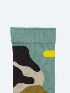 Bonne Maison - Abstract Print Sock in Aloes