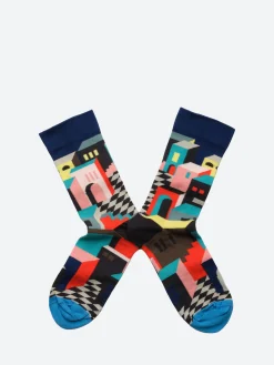 Bonne Maison - Fiction Dark Blue Decor Sock