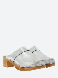 Bosabo - Anna Clogs in Old Metal Argento