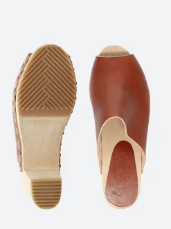 Bosabo - Rosko Clogs in Cognac Vegetal