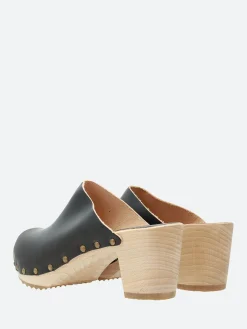 Bosabo - Rosko Clogs in Noir Vegetal