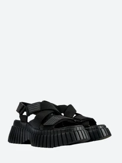 Camper - BCN Cross-Strap Sandal in Black