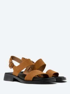 Camper - Dana Sandals in Brown Suede