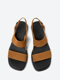 Camper - Dana Sandals in Brown Suede