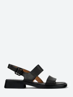 Camper - Dana 2-Strap Sandals in Black