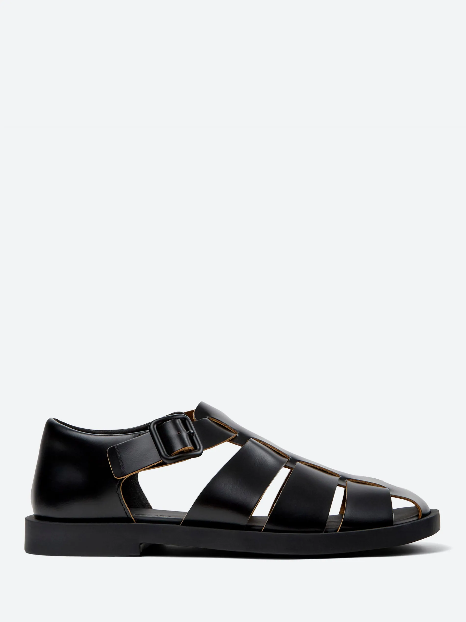 Camper - Don Fisherman Sandals in Black