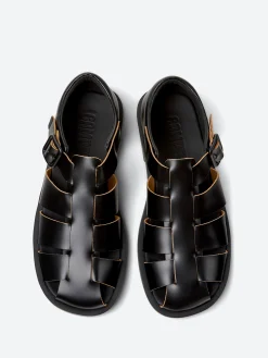 Camper - Don Fisherman Sandals in Black