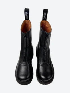 Camper - Milah Front Zip Boot in Black