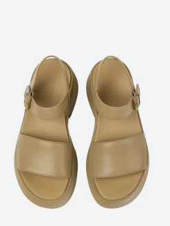 Camper - Tasha Leather Sandal in Beige
