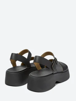 Camper - Tasha Leather Sandal in Black