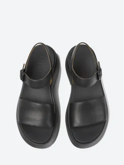 Camper - Tasha Leather Sandal in Black