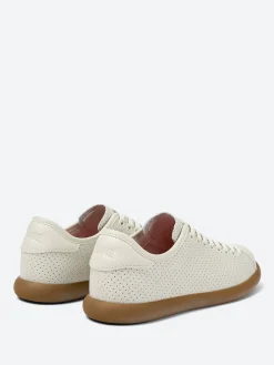 Camper - Women's Pelotas Soller in White Perforated Leather
