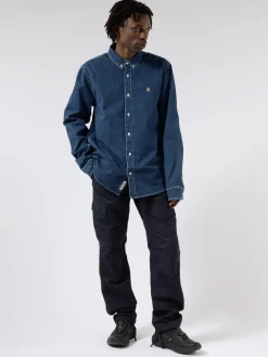 Carhartt WIP - Aviation Pant in Dark Navy Rinsed