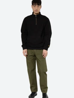 Carhartt WIP - Chase Neck Zip Sweatshirt in Black/Gold