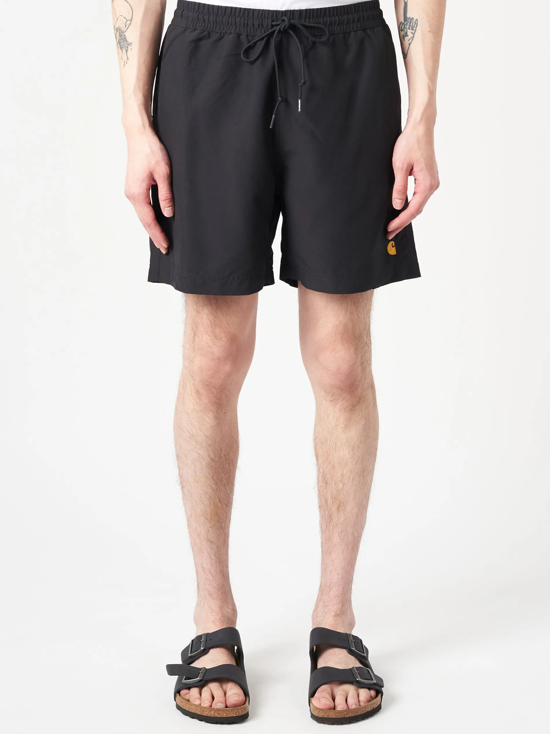 Carhartt WIP - Chase Swim Trunk in Black Rinse