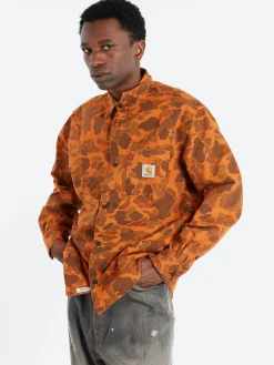 Carhartt WIP - Duck Camo Shirt in Tumeric