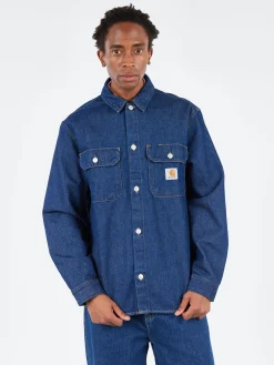 Carhartt WIP - Harvey Shirt Jacket in Blue Rinse