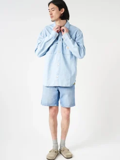 Carhartt WIP - Harvey Shirt Jacket in Blue Stone Bleached