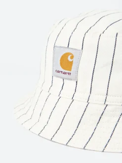 Carhartt WIP - Hendry Bucket Hat in Wax and Dark Navy Stripe