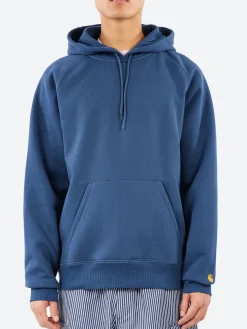 Carhartt WIP - Hooded Chase Sweatshirt in Dusky Blue