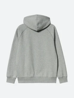 Carhartt WIP - Hooded Chase Sweatshirt in Grey Heather/Gold