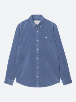 Carhartt WIP - L/S Madison Fine Cord Shirt in Blue Iris and Wax