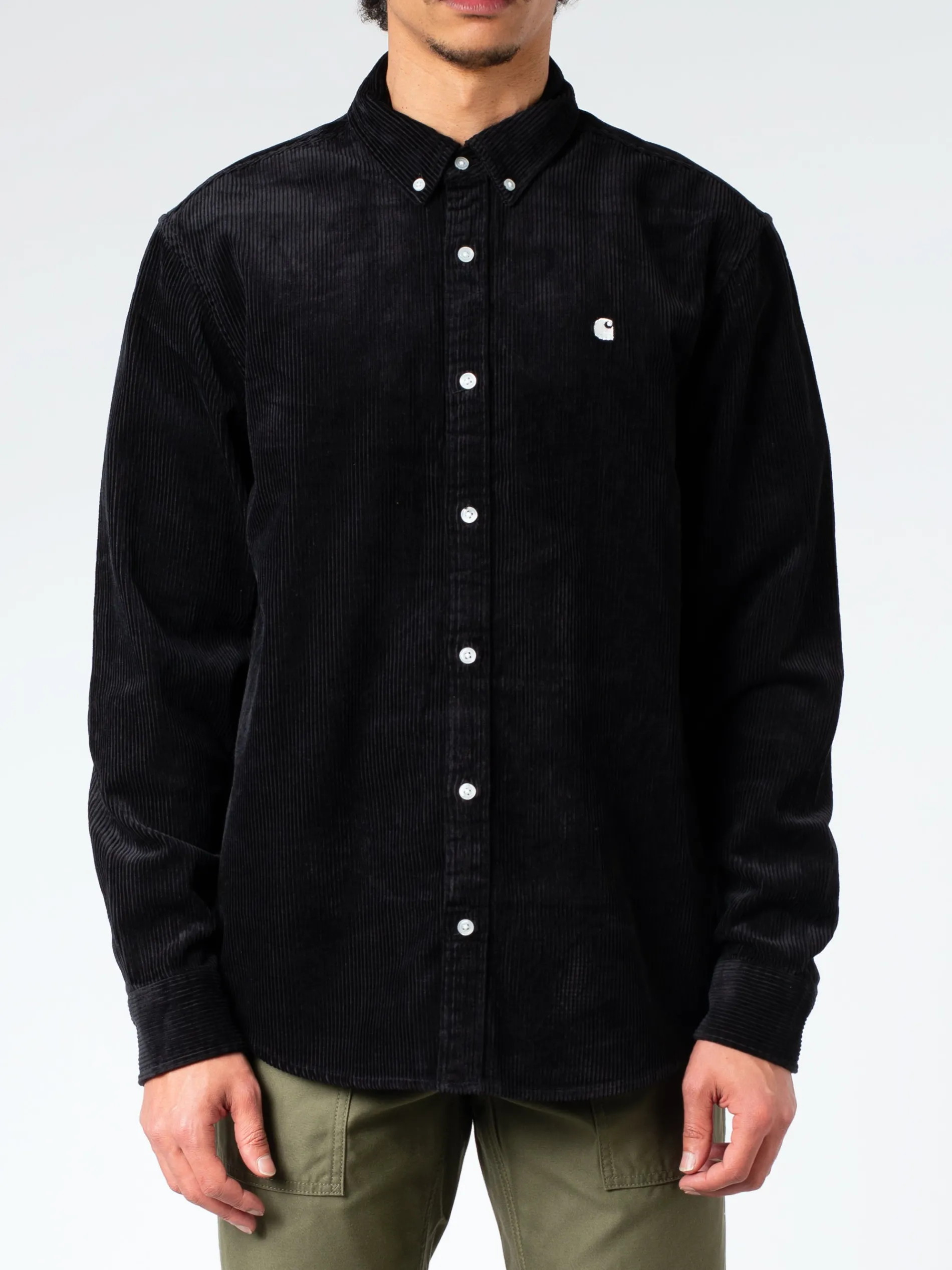 Carhartt WIP - L/S Madison Cord Shirt in Black/Wax