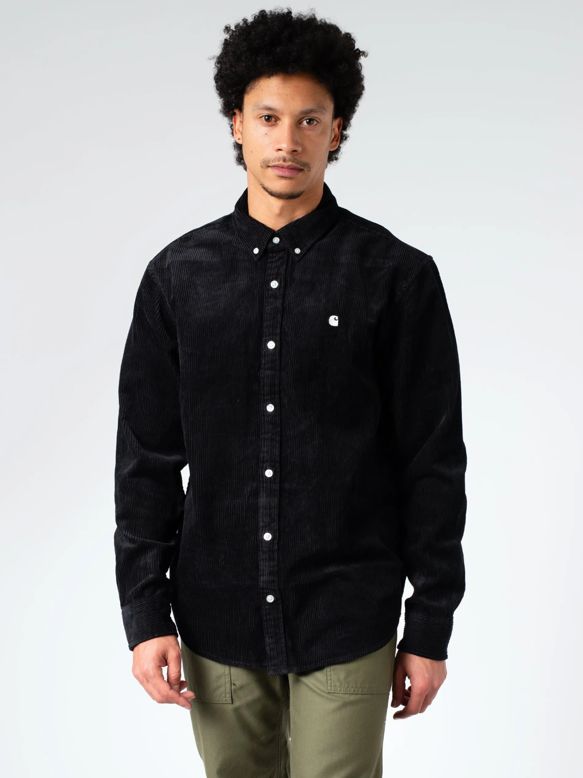 Carhartt WIP - L/S Madison Cord Shirt in Black/Wax