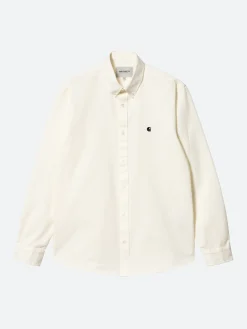 Carhartt WIP - L/S Madison Fine Cord Shirt in Wax/Black