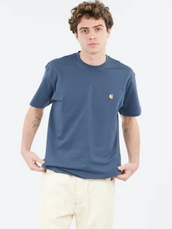 Carhartt WIP - S/S Chase T-Shirt in Dusky Blue