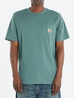 Carhartt Wip - S/S Pocket T-Shirt in Silver Pine