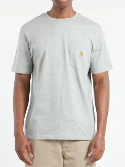 Carhartt WIP - S/S Pocket T-Shirt in Grey Heather