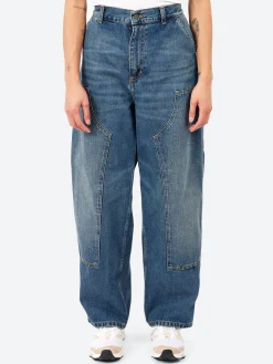 Carhartt WIP - W' Brandon Double Knee Pant in Dark Used Wash