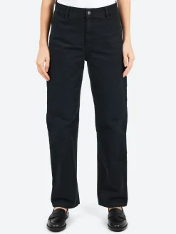 Carhartt WIP - W' Pierce Pant Straight in Black Stone Wash
