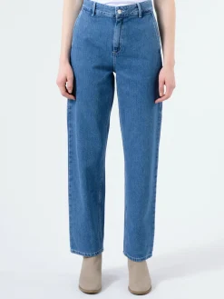 Carhartt WIP - W Pierce Pant Straight in Blue Stone Wash Denim