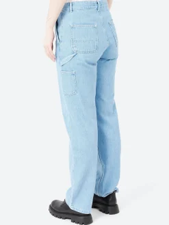 Carhartt WIP - W Pierce Pant Straight in Blue Stone Bleach