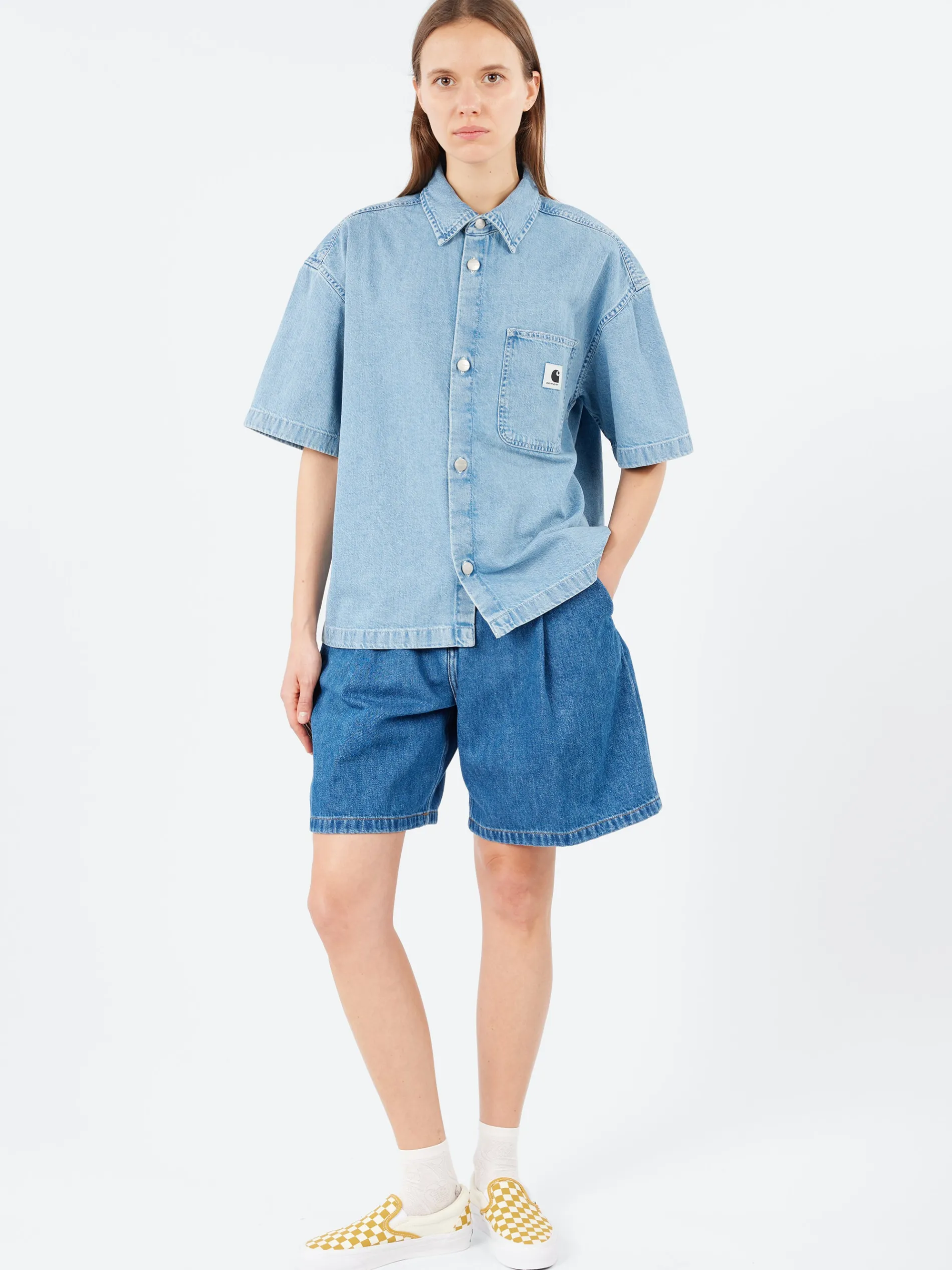 Carhartt WIP - W S/S Lovilia Shirt in Blue Bleach
