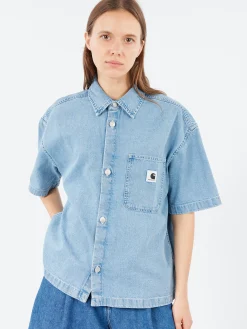 Carhartt WIP - W S/S Lovilia Shirt in Blue Bleach