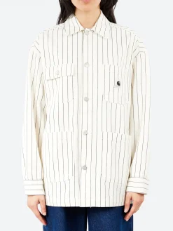 Carhartt WIP - Women's Hendry Coat in White and Dark Navy