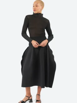 CFCL - Hypha Lucent Glitter Long Sleeve Top in Black