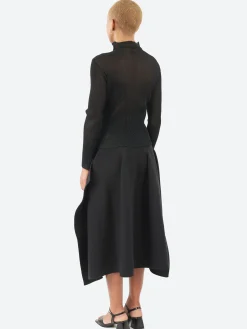 CFCL - Hypha Lucent Glitter Long Sleeve Top in Black