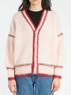 CFCL - Mohair Cardigan in Egg Shell Pink Multi