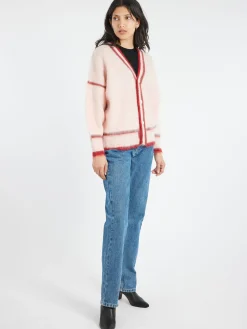 CFCL - Mohair Cardigan in Egg Shell Pink Multi