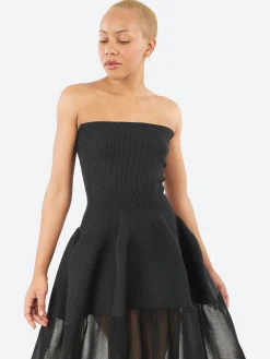 CFCL - Pottery HS Lucent Glitter Strapless Dress in Black