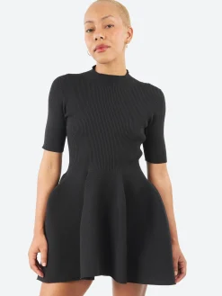 CFCL - Pottery Short Sleeve Mini Dress in Black