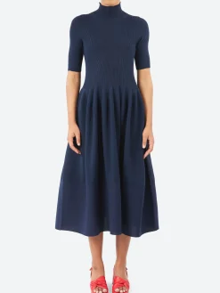 CFCL - Rivulet Short Sleeve Dress in Navy