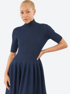 CFCL - Rivulet Short Sleeve Dress in Navy